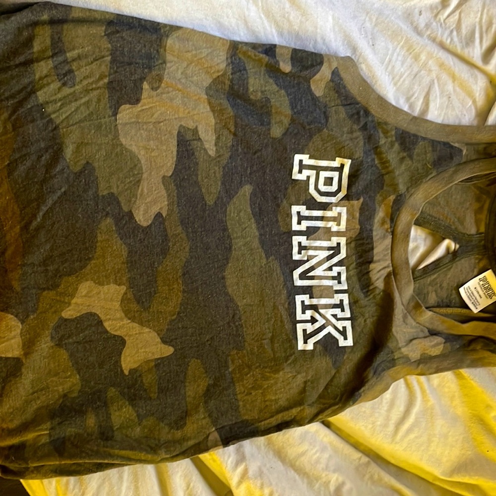 Victoria’s Secret pink camouflage tank open back